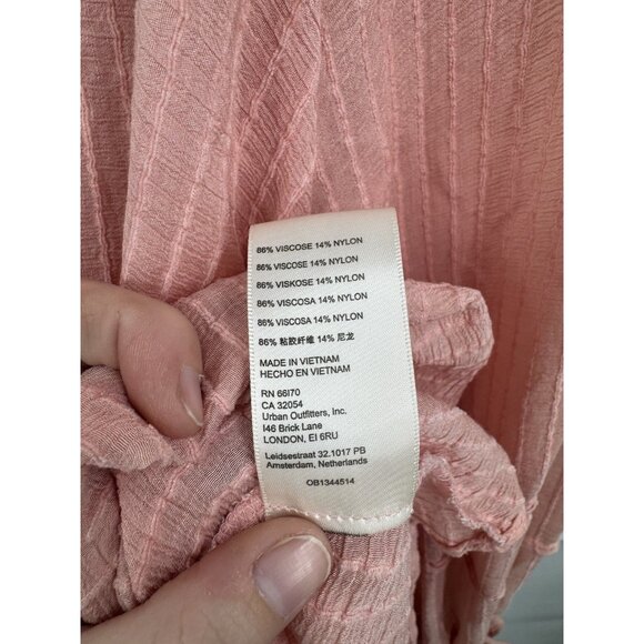 Free People Out Of Town Boho Peasant Swing Top Women L Pink Peasant Prairie - Picture 6 of 11